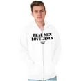 thumbnail image 1 of Real Men Love Jesus Christian Zip Hoodie Sweatshirt Men Brisco Brands S, 1 of 6