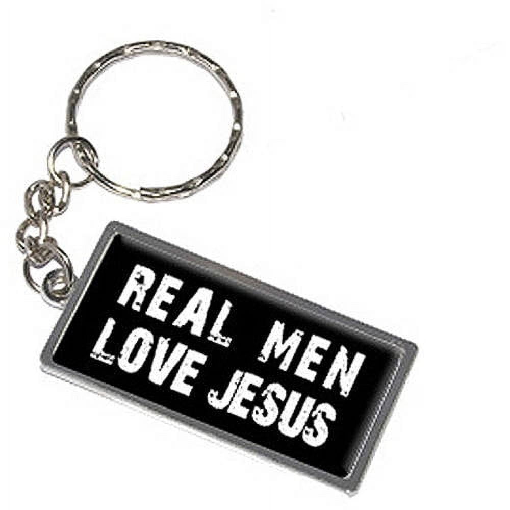 Real Men Love Jesus Keychain Key Chain Ring
