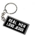 thumbnail image 1 of Real Men Love Jesus Keychain Key Chain Ring, 1 of 1