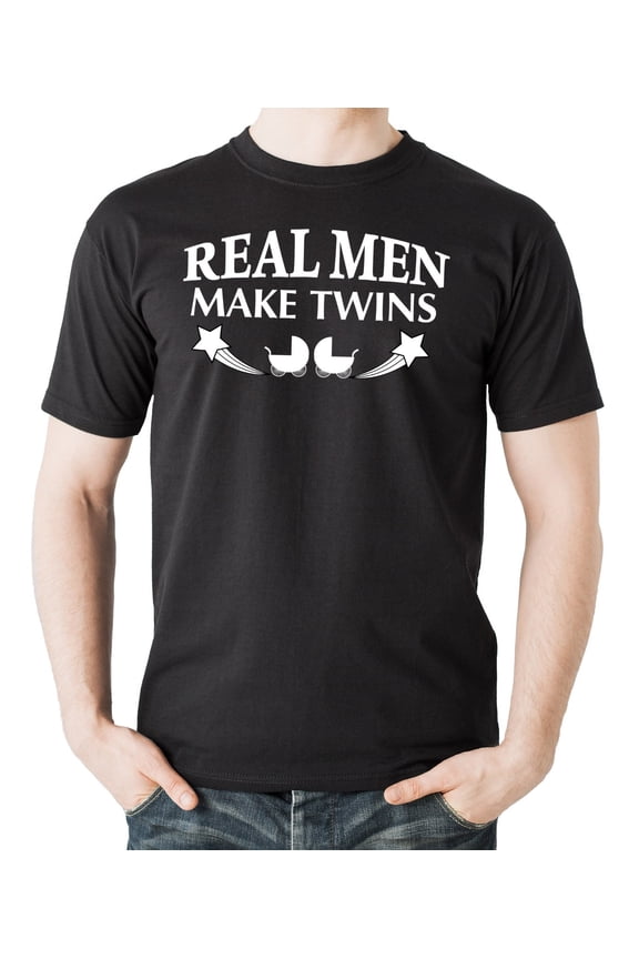 Real Men Make Twins T Shirt Funny Gift For New Father Dad Maternity Father's Day