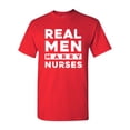 thumbnail image 1 of Real Men Marry Nurses Wife Funny DT Adult T-Shirt Tee, 1 of 2