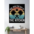 thumbnail image 1 of Real Men Stay Out Of The Kitchen - Pickleball Poster Wall Art, Modern Wall Decor For Living Room Bedroom, 24x36 UNFRAMED, 1 of 3