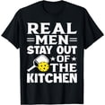 thumbnail image 1 of Real Men Stay Out of the Kitchen Funny Pickleball Vintage T-Shirt, 1 of 4