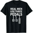 thumbnail image 1 of Real Men Use Three Pedals Manual Shift Stick Car T-Shirt, 1 of 3