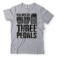 thumbnail image 1 of Real Men Use Three Pedals Shirt Funny Car Shirts Manual Driver Gift Car Lover Tee Cool Cars Gifts (3X-Large Grey), 1 of 6