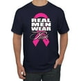 thumbnail image 1 of Real Men Wear Pink Awareness Men's Graphic T-Shirt, Navy, 2XL, 1 of 3