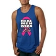 thumbnail image 1 of Real Men Wear Pink Awareness Mens Graphic Tank Top, Royal, Medium, 1 of 3