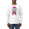 thumbnail image 1 of Real Men Wear Pink Awareness Mens Long Sleeve Shirt, White, 3XL, 1 of 3