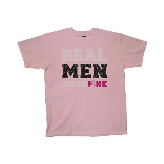 Real Men Wear Pink Breast Cancer Tie Dye T-shirt Raise Awareness Fundraiser Walk Race for a Cure-Lightpink-Medium