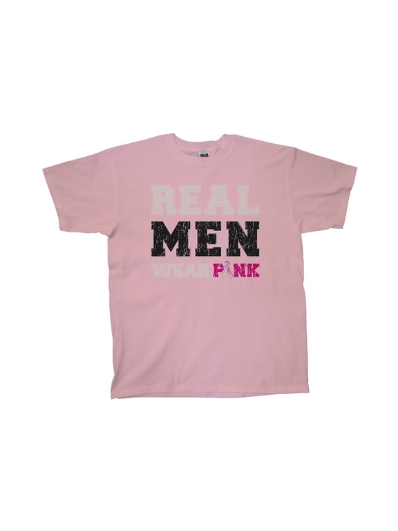 Real Men Wear Pink Breast Cancer Tie Dye T-shirt Raise Awareness Fundraiser Walk Race for a Cure-Lightpink-Medium