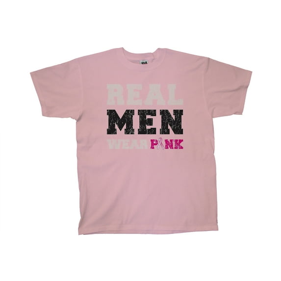 Real Men Wear Pink Breast Cancer Tie Dye T-shirt Raise Awareness Fundraiser Walk Race for a Cure-Lightpink-XL