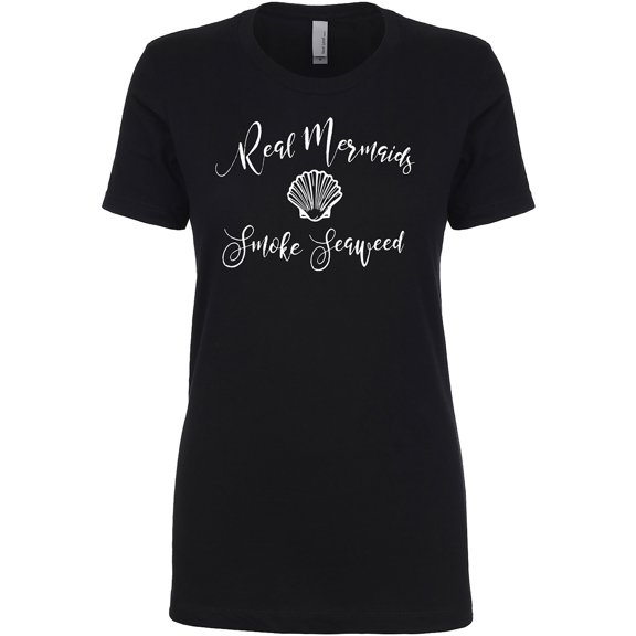 Real Mermaids Smoke Seaweed Womens crewneck tee
