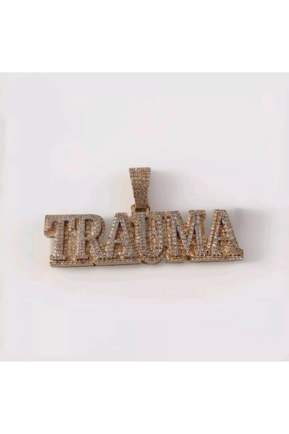 Real Moissanite Men's Pendant | Customizable 3ctw "NAME Pendant" | Hip Hop Charm Necklace | Jewelry Gift for Special Occasions