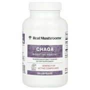 Real Mushrooms Chaga, Mushroom Extract Powder, 120 Capsules