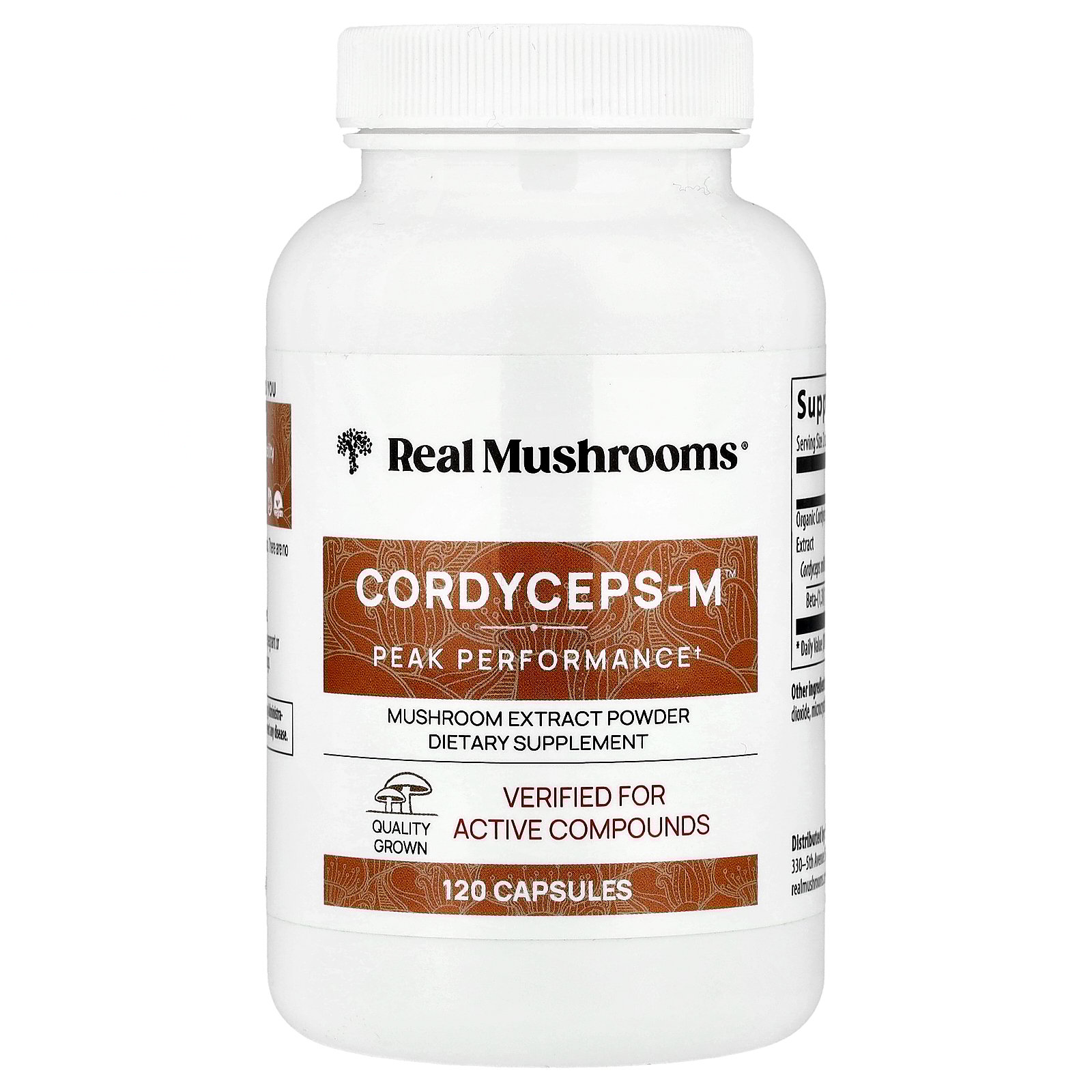 Real Mushrooms Cordycep-M, 120 Capsules