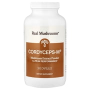 Real Mushrooms Cordyceps-M , Mushroom Extract Powder, 300 Capsules 500 mg per Capsule
