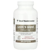 Real Mushrooms Lions Mane, Mushroom Extract Powder, 300 Capsules