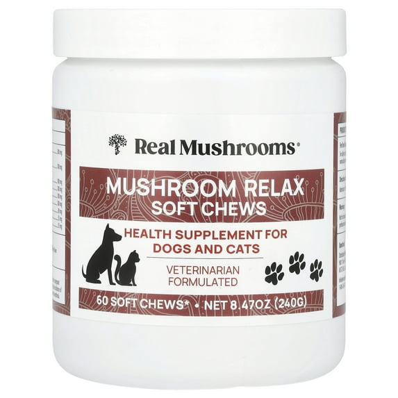 Real Mushrooms Mushroom Relax Soft Chews, 60 Chews