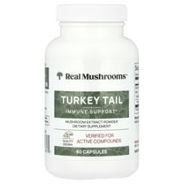 Real Mushrooms Turkey Tail, Mushroom Extract Powder, 90 Capsules