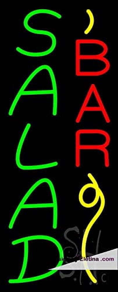 Real Neon Led Tubes Vertical Green Salad Bar Led Sign Handmade Lamp ...