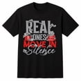 thumbnail image 1 of Real Ones Move in Silence Graphic T-Shirt, Unisex Classic Fit Tee, 1 of 9