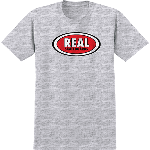 Real Oval Short Sleeve T-Shirt Ash Red, Small, Men's