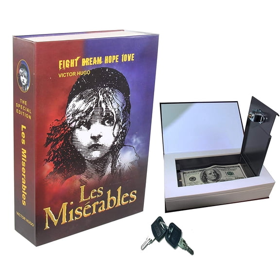 E-Onsale Locking Booksafe BOOKSAFE, 8.8in Width, Steel, Key Lock