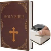 Real Paper Transfer Book Safe, Hollow with Secret Hidden Compartment, Combination Lock, 8.7"×6"×2"