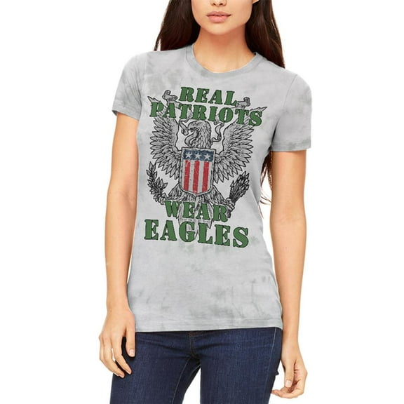 Real Patriots Wear Eagles Juniors Soft T Shirt Soft Green Triblend LG