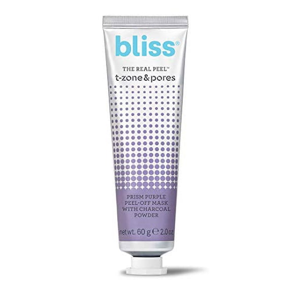 The Real Peel T-Zone & Pores Peel-Off Face Mask with Purifying Charcoal Powder, Perfect for Spot Treatment, Detoxifying and Exfoliating, 2.0 oz Purple Sparkle Facial Mask