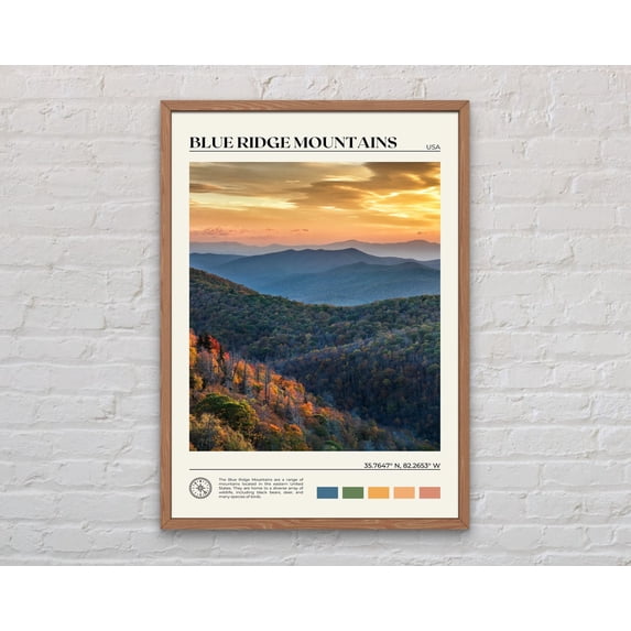 Blue Ridge Poster Real Photo, Blue Ridge Mountains Print, Blue Ridge Mountains Wall Art ...
