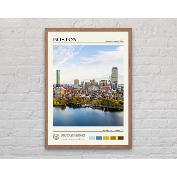 Real Photo, Boston Print, Boston Wall Art, Boston Poster, Boston Photo, Boston Poster Print, Boston Wall Decor, Massachusetts Poster, 24x36 UNFRAMED