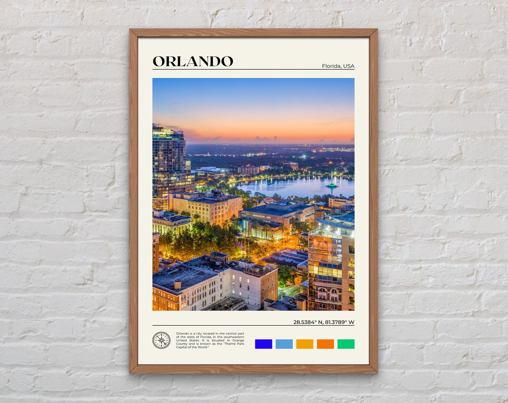 Print Rolnondo Real Photo, Orlando Print, Orlando Wall Art, Orlando Poster, Orlando ...
