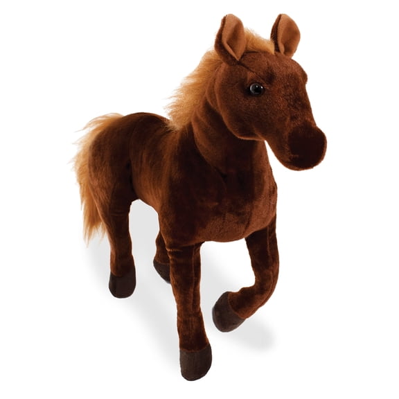 Real Planet 11" Brown Horse Realistic Stuffed Animal, Cute Zoo Animals Plush Toy & STEM Learning Gift for Birthday Boys & Girls