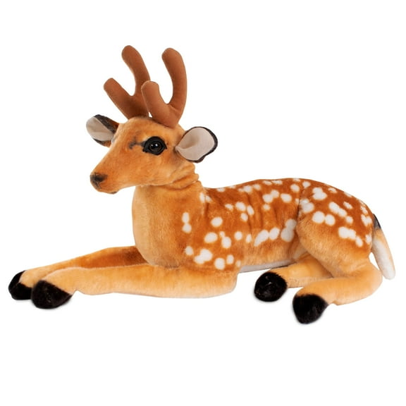Real Planet 12.5" Brown Deer Realistic Stuffed Animal, Cute Zoo Animals Plush Toy & STEM Learning Gift for Birthday Boys & Girls