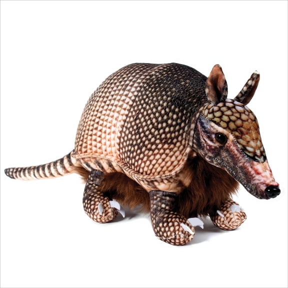 Real Planet 14" Brown Armadillo Realistic Stuffed Animal, Armadillo Texas Plush Toy & STEM Learning Gift for Birthday Boys & Girls