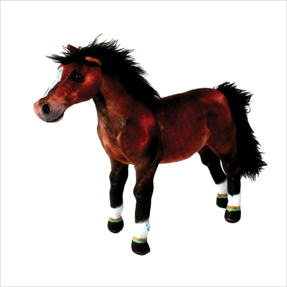 Real Planet 14" Brown Horse Realistic Stuffed Animal, Cute Zoo Animals Plush Toy & STEM Learning Gift for Birthday Boys & Girls