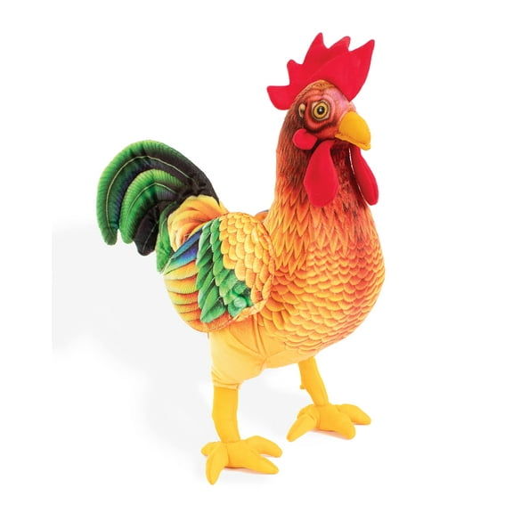 Real Planet 15.5" Brown Rooster Chicken Cute Realistic Stuffed Animal, Cute Farm Animals Plush Toy & STEM Learning Gift for Birthday Boys & Girls