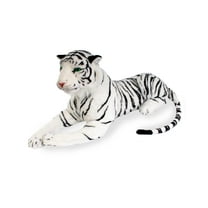 Real Planet 15.5" White Tiger Big Cat Realistic Stuffed Animal, Cute Zoo Animals Plush Toy & STEM Learning Gift for Birthday Boys & Girls