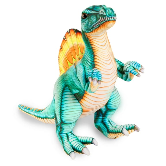 Real Planet 15" Blue Spinosaurus Dinosaur Realistic Stuffed Animal, Back Plate Dinosaur Plush Toy & STEM Learning Gift for Birthday Boys & Girls