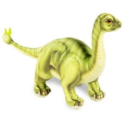 Real Planet 15" Green Long Neck Dinosaur Realistic Stuffed Animal, Brontosaurus Dino Plush Toy & STEM Learning Gift for Birthday Boys & Girls