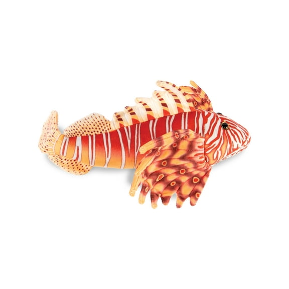 Real Planet 15" Red Lion Fish Realistic Stuffed Animal, Marine Sea Life Plush Toy & STEM Learning Gift for Birthday Boys & Girls