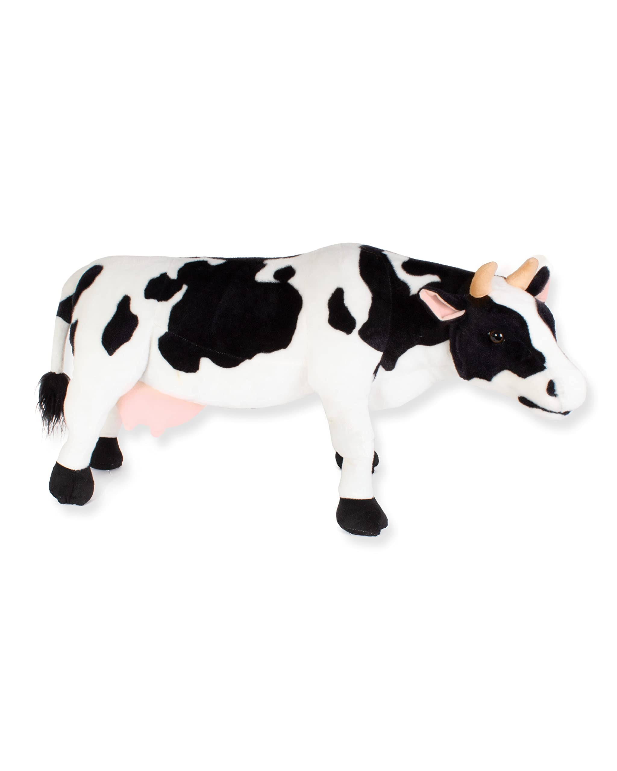 Real Planet 17.3" Black & White Cow Cute Realistic Stuffed Animal, Cute Farm Animals Plush Toy & STEM Learning Gift for Birthday Boys & Girls