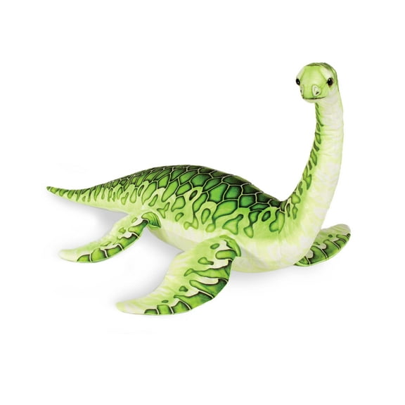 Real Planet 23.5" Green Long Neck Dinosaur Realistic Stuffed Animal, Nessie Loch Ness Dinosaur Plush Toy & STEM Learning Gift for Birthday Boys & Girls