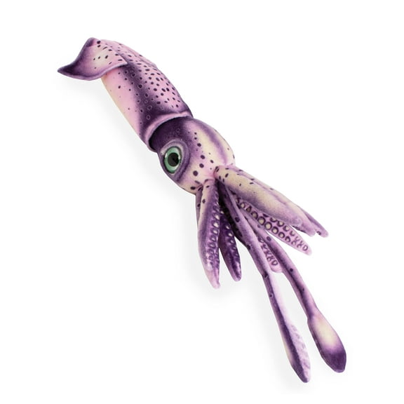 Real Planet 23.5" Purple Squid Realistic Stuffed Animal, Marine Sea Life Plush Toy & STEM Learning Gift for Birthday Boys & Girls