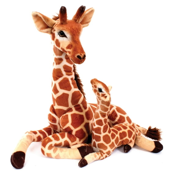 Real Planet 24" Giraffe & Calf Cute Realistic Stuffed Animal, Cute Mama & Baby Plush Toy & STEM Learning Gift for Birthday Boys & Girls