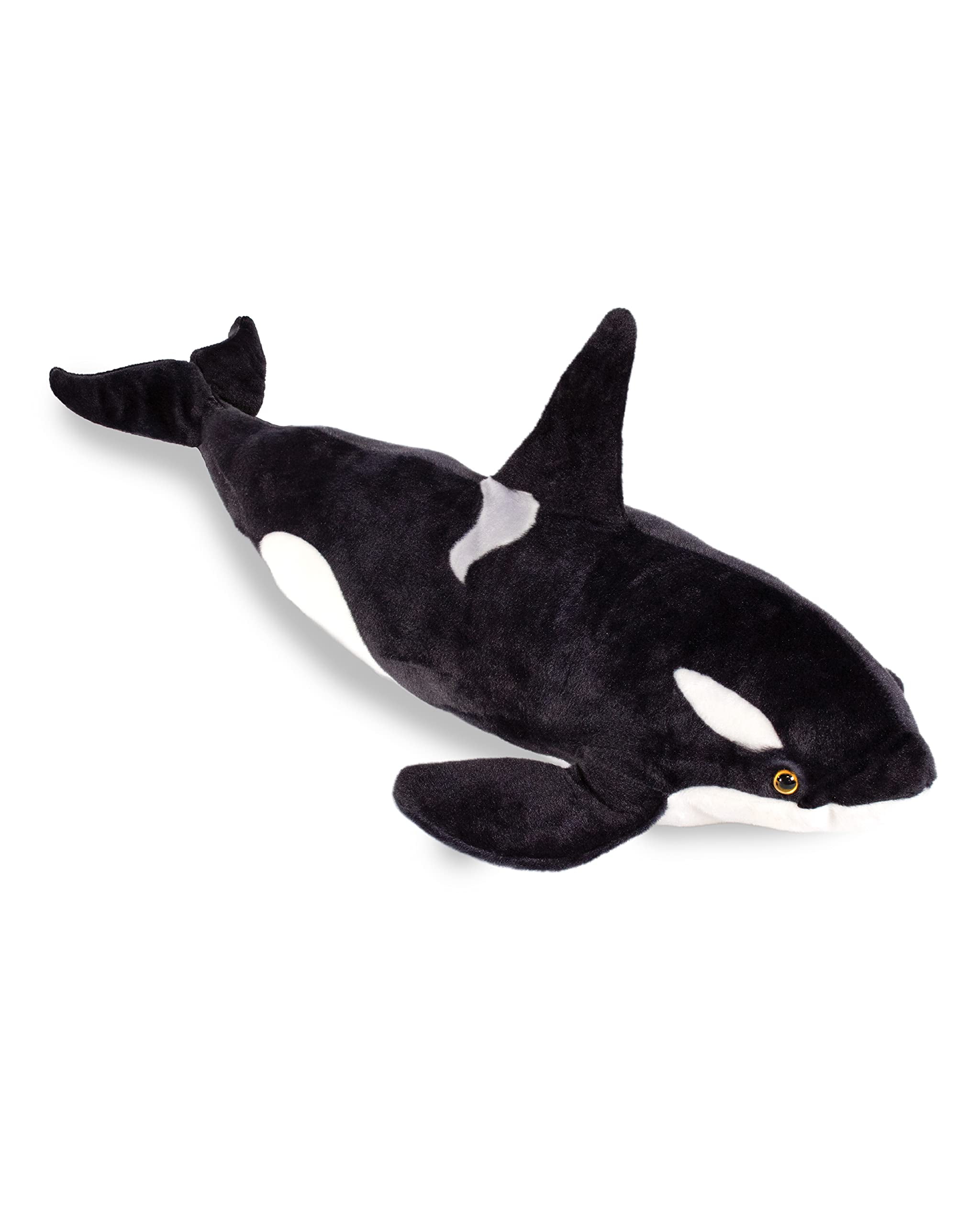 Real Planet 31.5" Black Orca Whale Realistic Stuffed Animal, Marine Sea Life Plush Toy & STEM Learning Gift for Birthday Boys & Girls