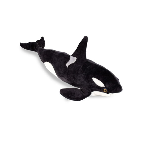 Real Planet 31.5" Black Orca Whale Realistic Stuffed Animal, Marine Sea Life Plush Toy & STEM Learning Gift for Birthday Boys & Girls