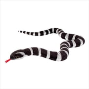 Real Planet 40 Black/Gray Wavy Snake Realistic Stuffed Animal, Reptile Python Snake Plush Toy & STEM Learning Gift for Birthday Boys & Girls