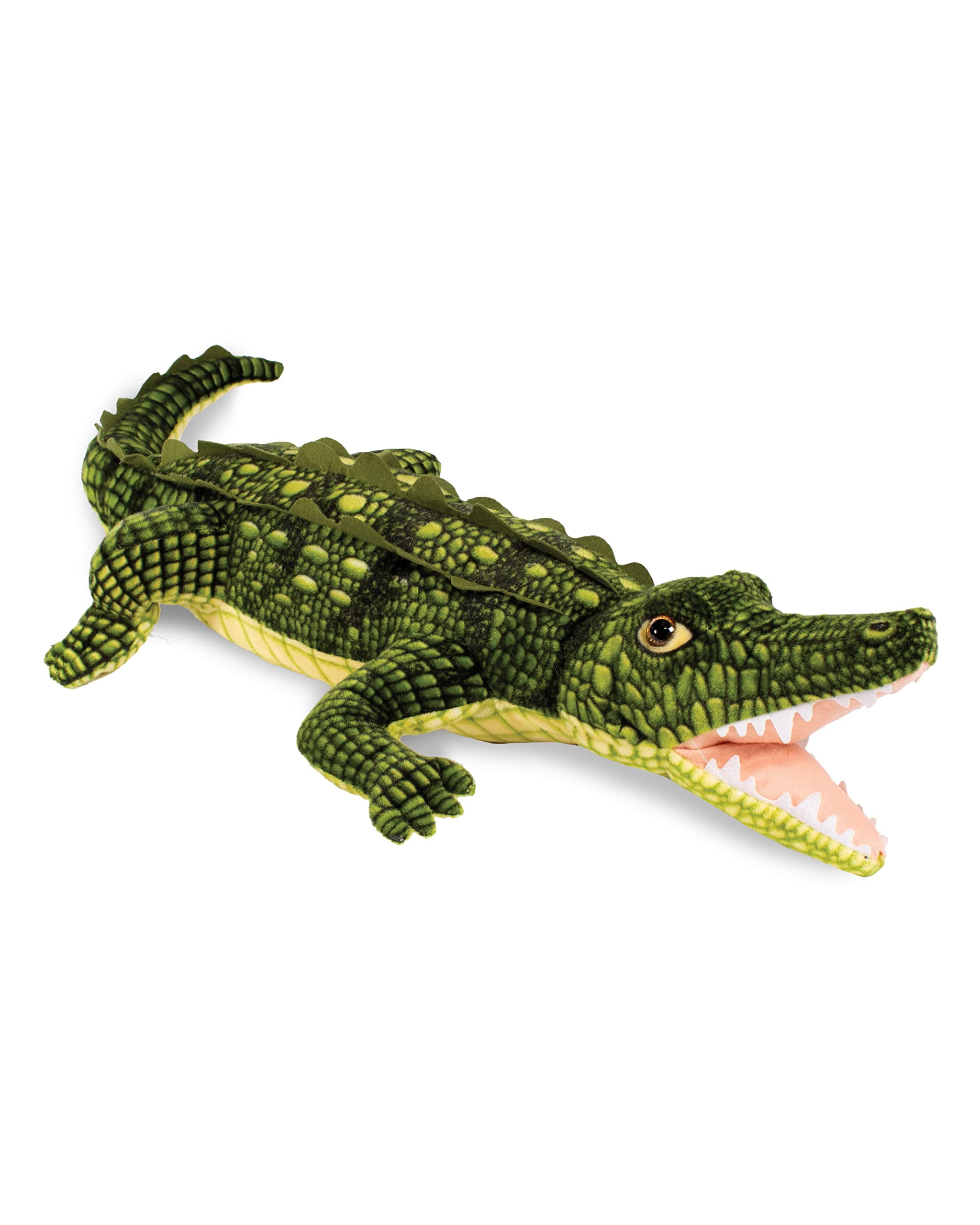 Real Planet 43" Green Crocodile Alligator Realistic Stuffed Animal, Reptile Lizard Plush Toy & STEM Learning Gift for Birthday Boys & Girls
